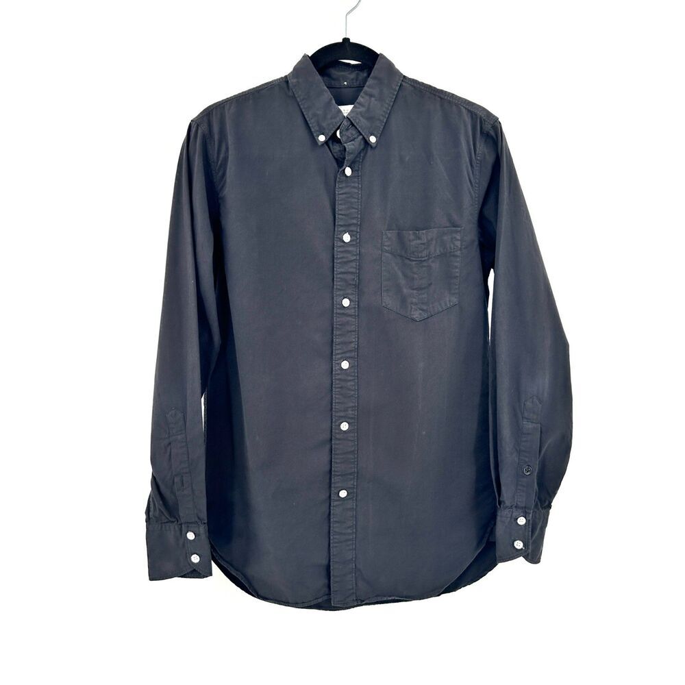 RAG & BONE Standard Issue Mens Black 100% Cotton Long Sleeve Button Up Shirt XS